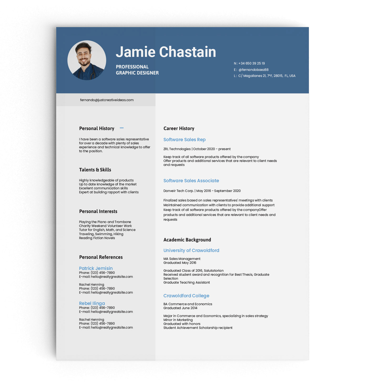 CV / RESUME minimalist resume modern cv Modern Resume professional cv resume clean Resume CV resume design resume indesign Resume Infographic