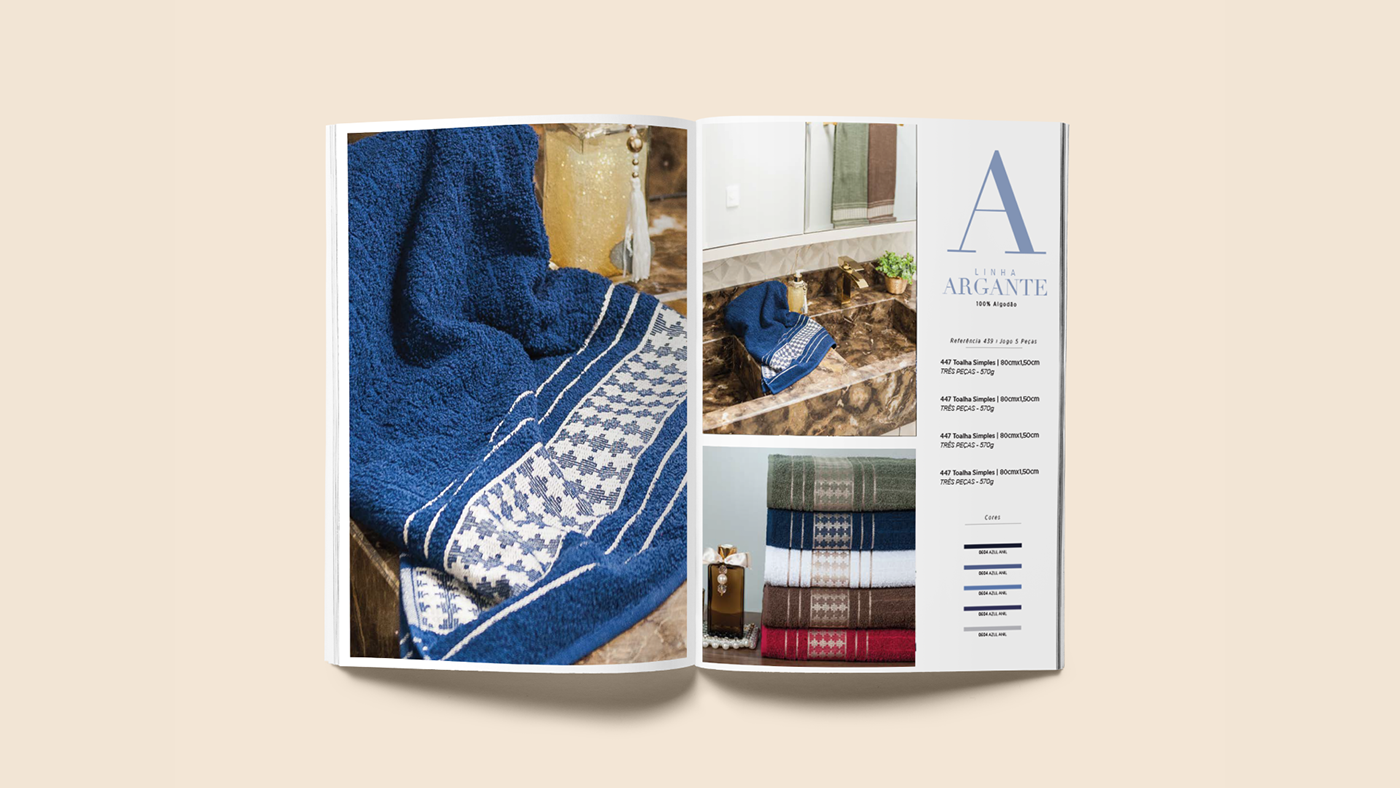 catalogo brochure design editorial design  concept conceito design gráfico valletex toalhas bemark Direção de arte Catalogue design
