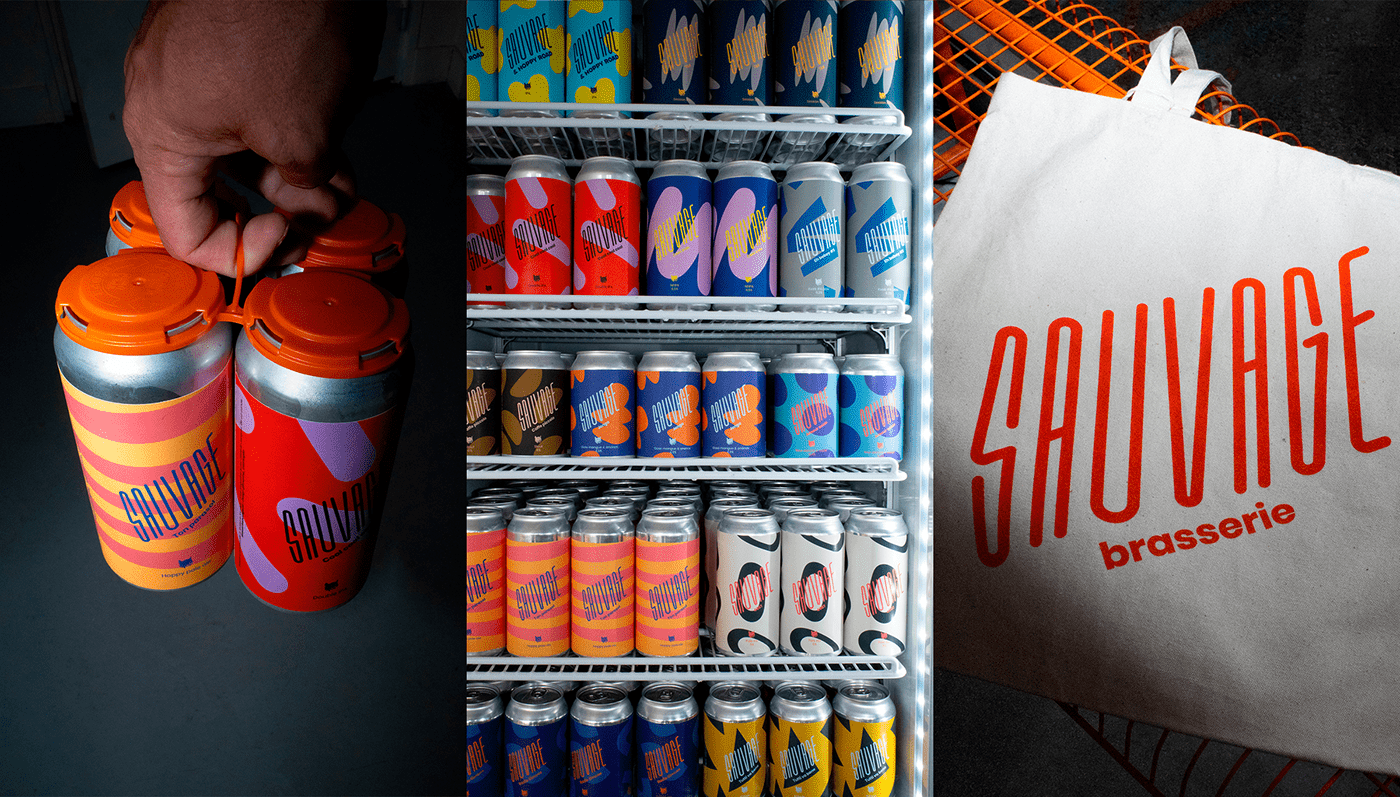 drink beer Packaging cans brand identity Logo Design shapes colors beverage Label