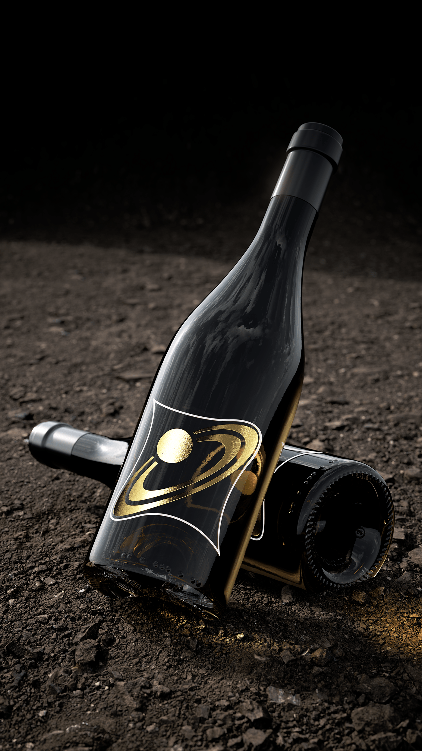3D CGI cinema4d packaging design product Render Spirits visualization wine
