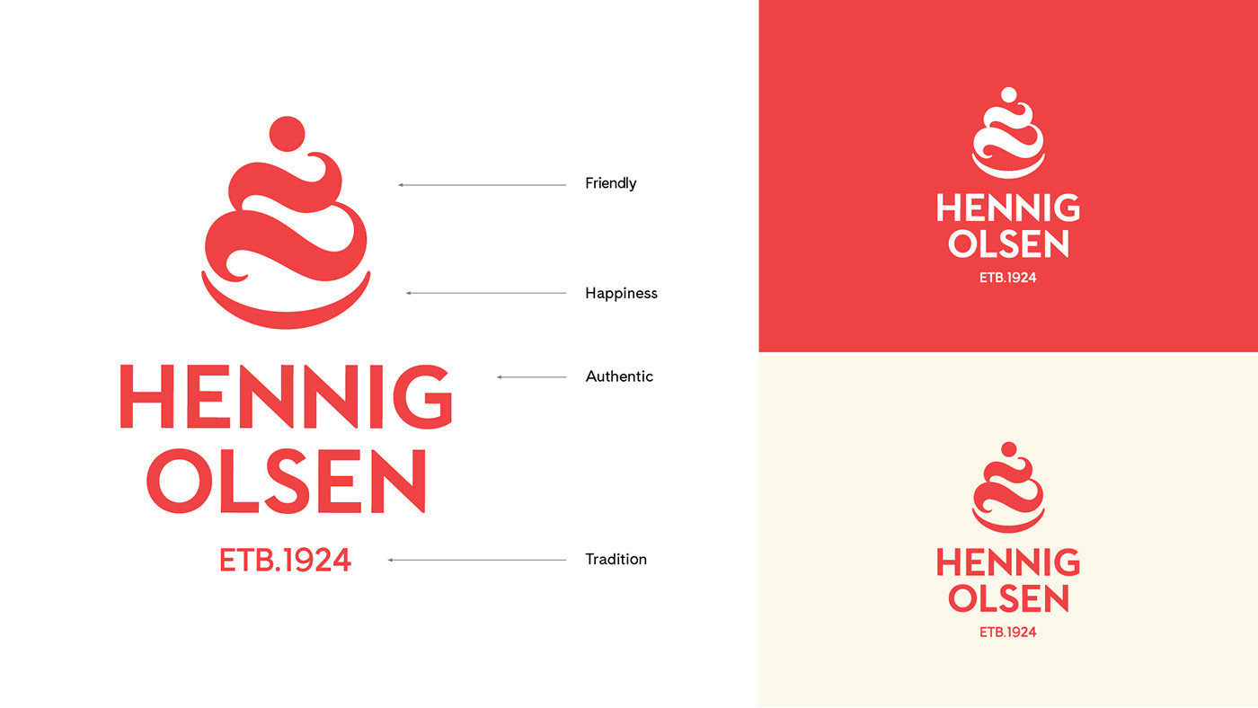 branding  BRANDREFRESH Hennig-Olsen icecream icecreambrand identitydesign logo packaging design rebranding typography  