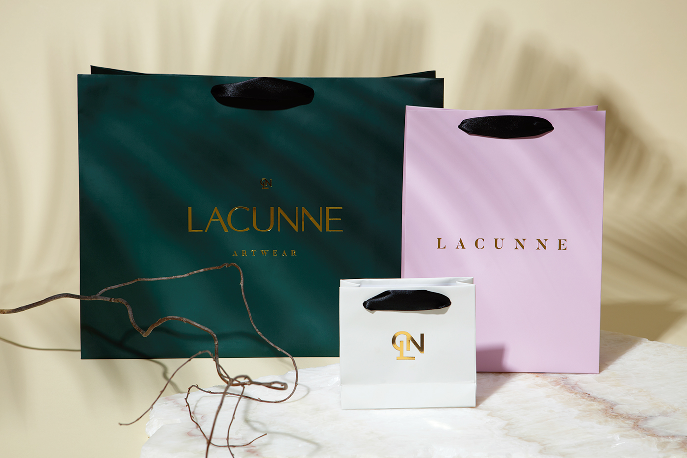 lacunne artwear artlabore Fashion  branding  mexico boutique Clothing logo monogram
