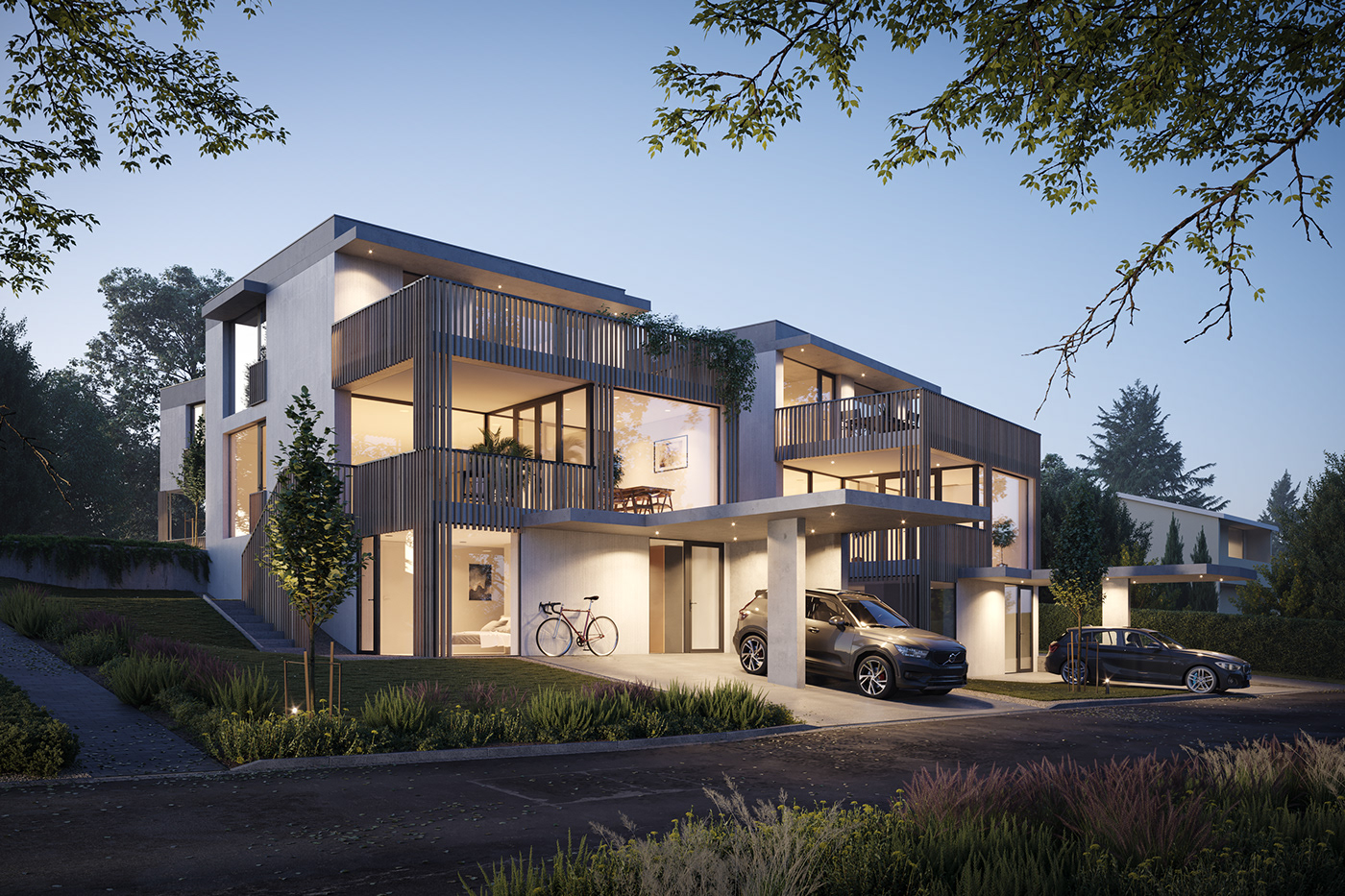 architecture CGI houses Render visual