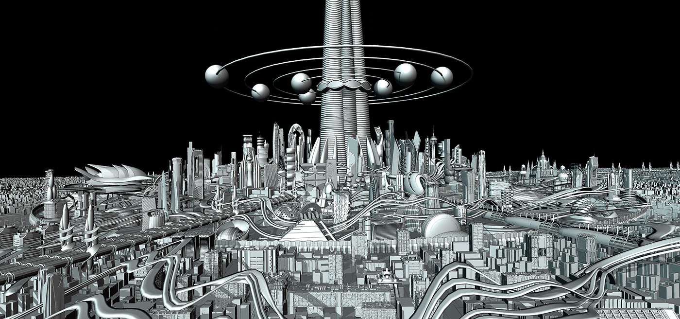 3D environment concept art Futuristic city game design  gameart Mattepainting Megacity metropolis sci-fi utopia