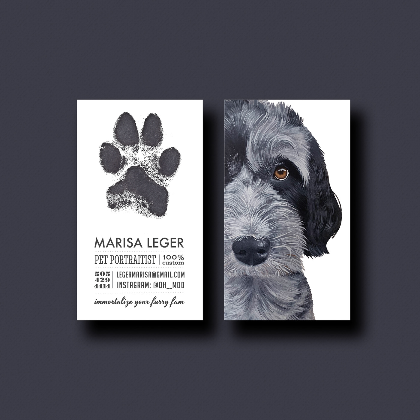 art artist brand identity business card custom painting graphic design  marketing   painting   pets typography  