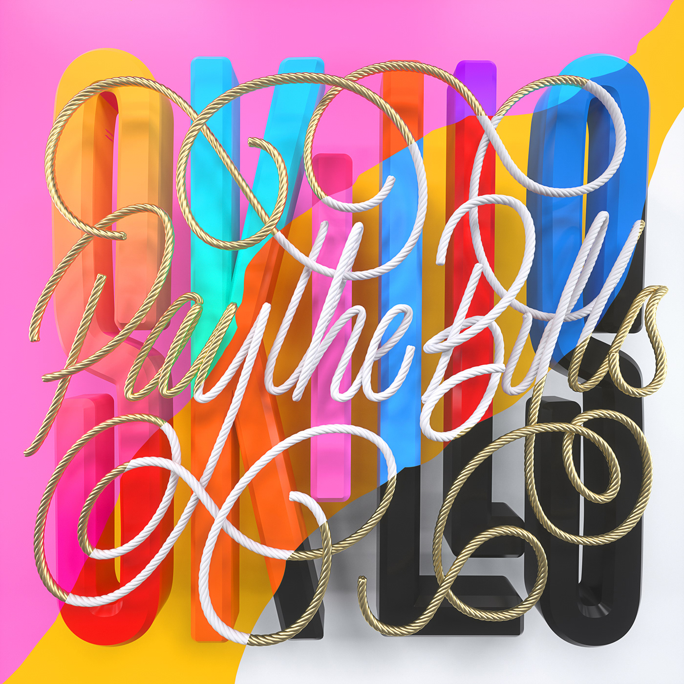 3D cinema4d colorful gradient lettering letters photoshop type typedesign