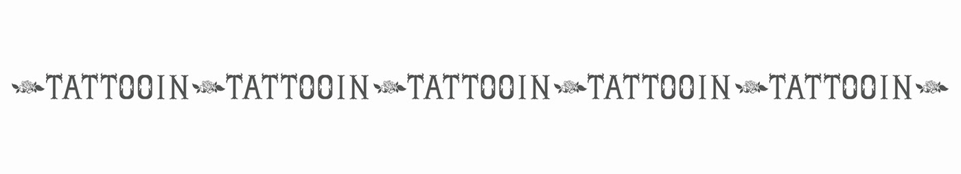 логотип, леттеринг, айдентика для тату-салона, паттерн