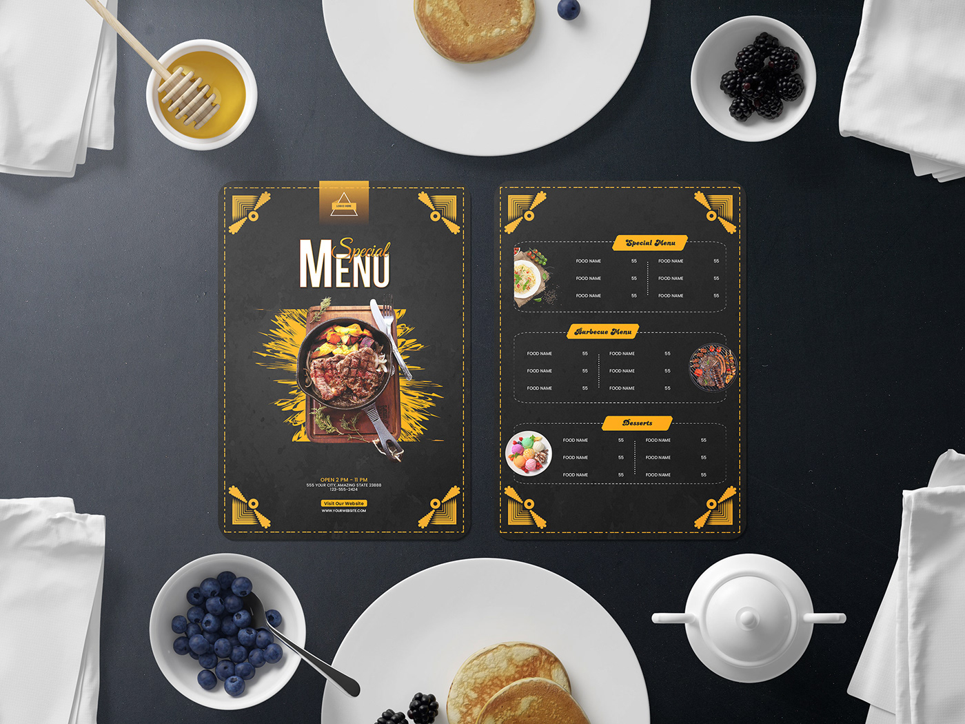 food menu restaurant menu menu design Food  print ready design Menu Card food flyer restaurant menu design