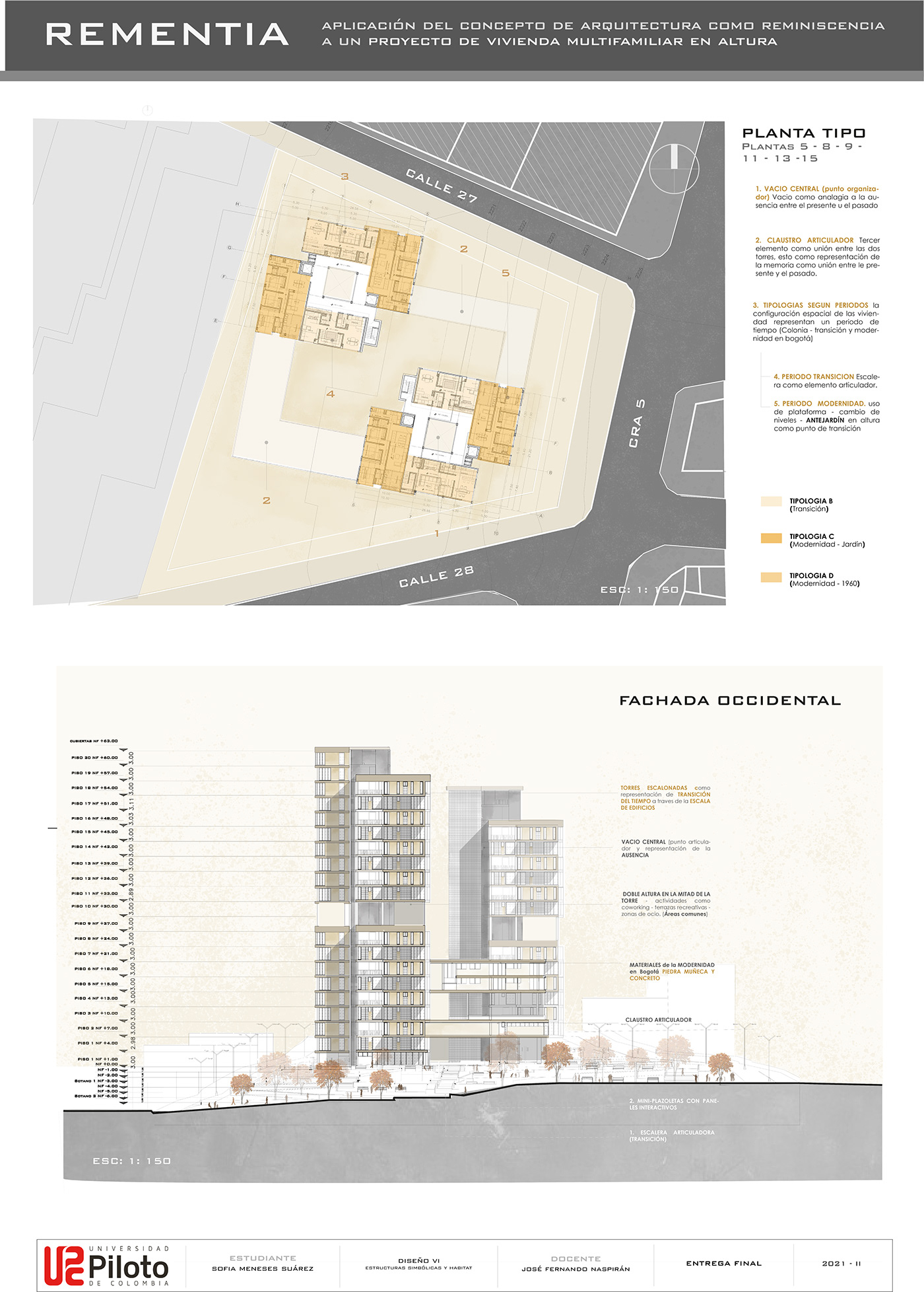 arquitectura diseño ilustracion proyecto reminiscencia vivienda architecture chapinero panel Urban