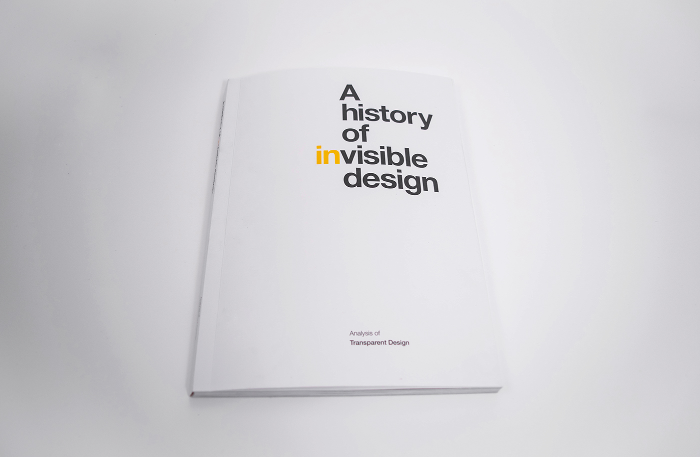 Transparency book design simple minimal history Layout invisible sleeve Collaborative University