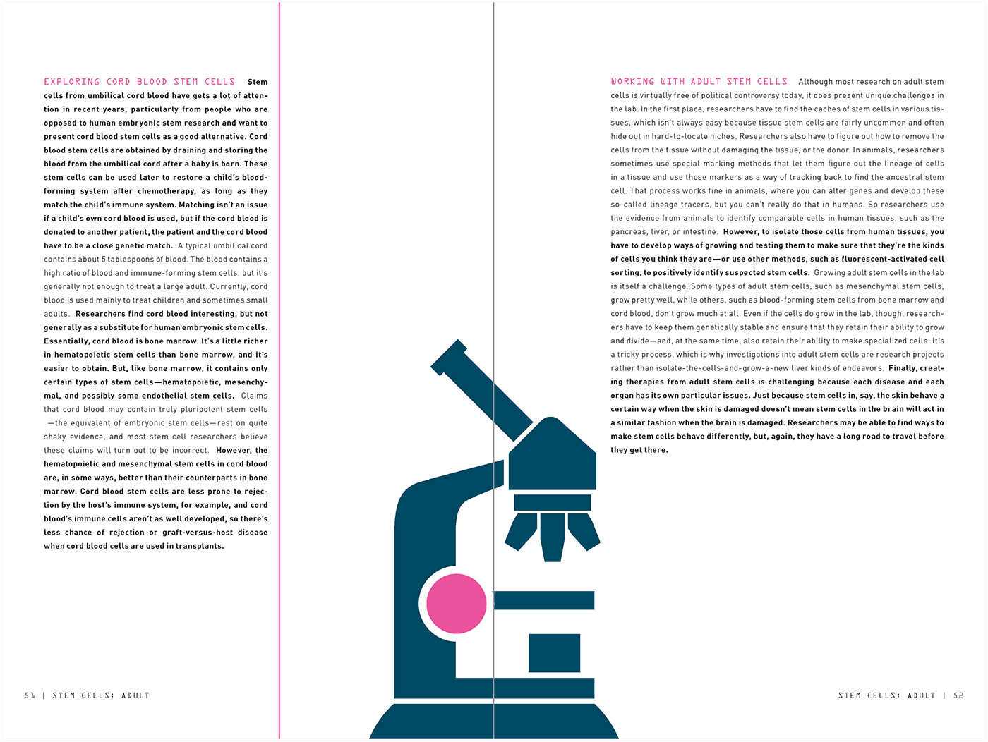 Adobe Portfolio stem cells book design
