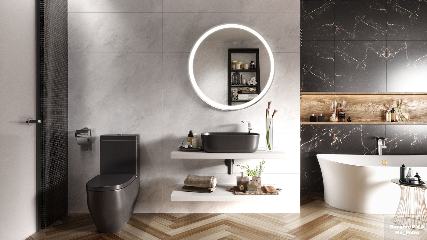 architectural architecturaldesign bathroom contemporary CoronaRender  interior design  Interior Details Interior Trends luxury Render