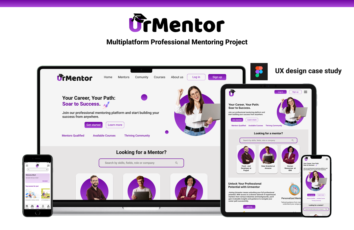 Mentor mentoring ux uxdesign Figma Web Design  landing page multiplatform
