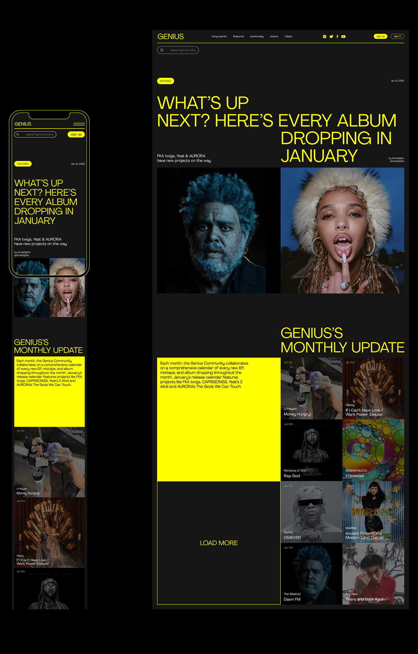 branding  graphic design  music redesign typography   ux/ui Website poster