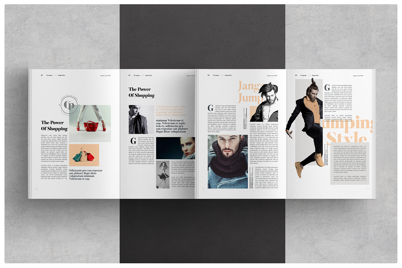 Lookbook template brochure folio modern magazine  photography fashion fashion portfolio magazine template design uniq