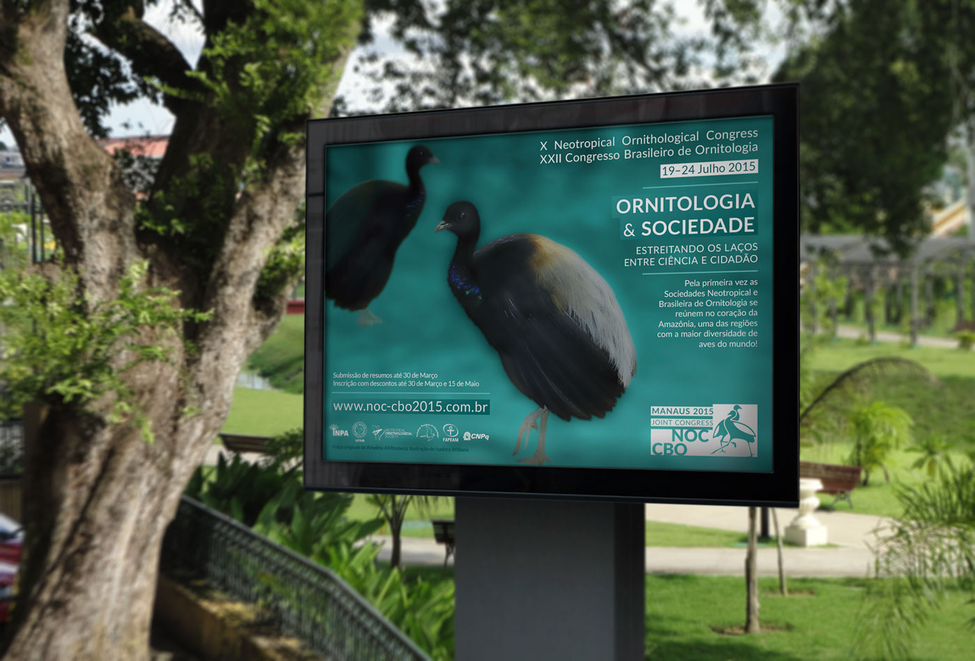 Adobe Portfolio Event conference birds logo biology science identity letterhead flyer poster Brazil Amazon