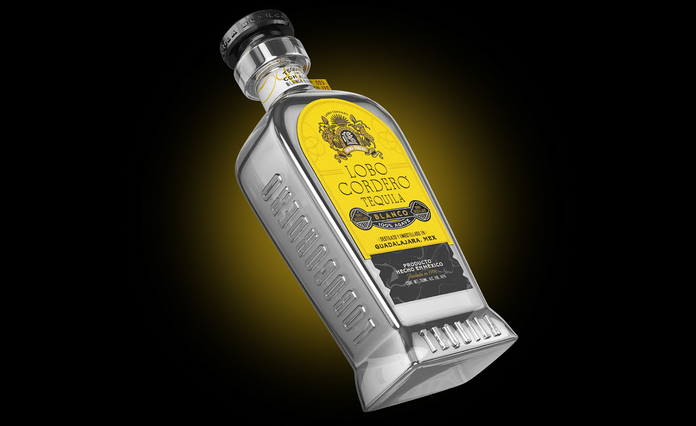 alcohol packaging label design Packaging mezcal Tequila yellow ILLUSTRATION  alcohol bottle tequila design