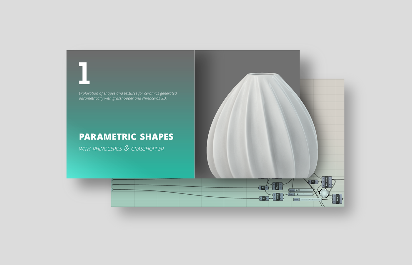 parametric generative Grasshopper 3D Rhinoceros graphic design  design product ceramics  pattern