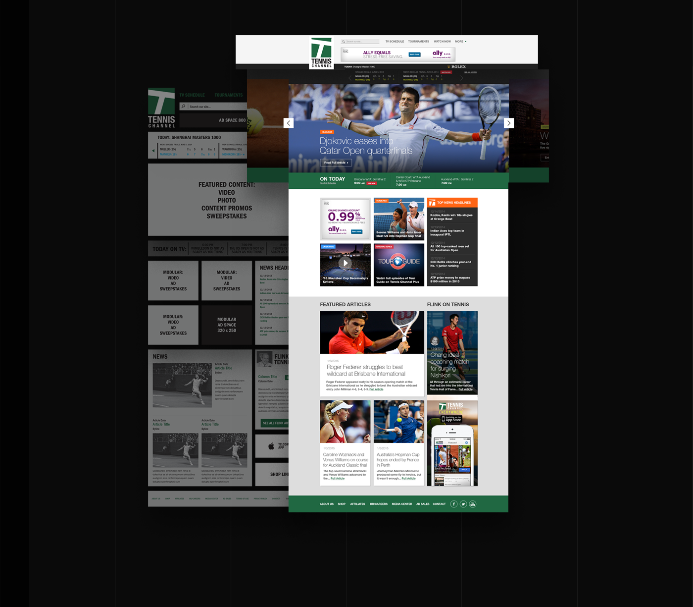 sports Entertainment tennis tennis channel Website
