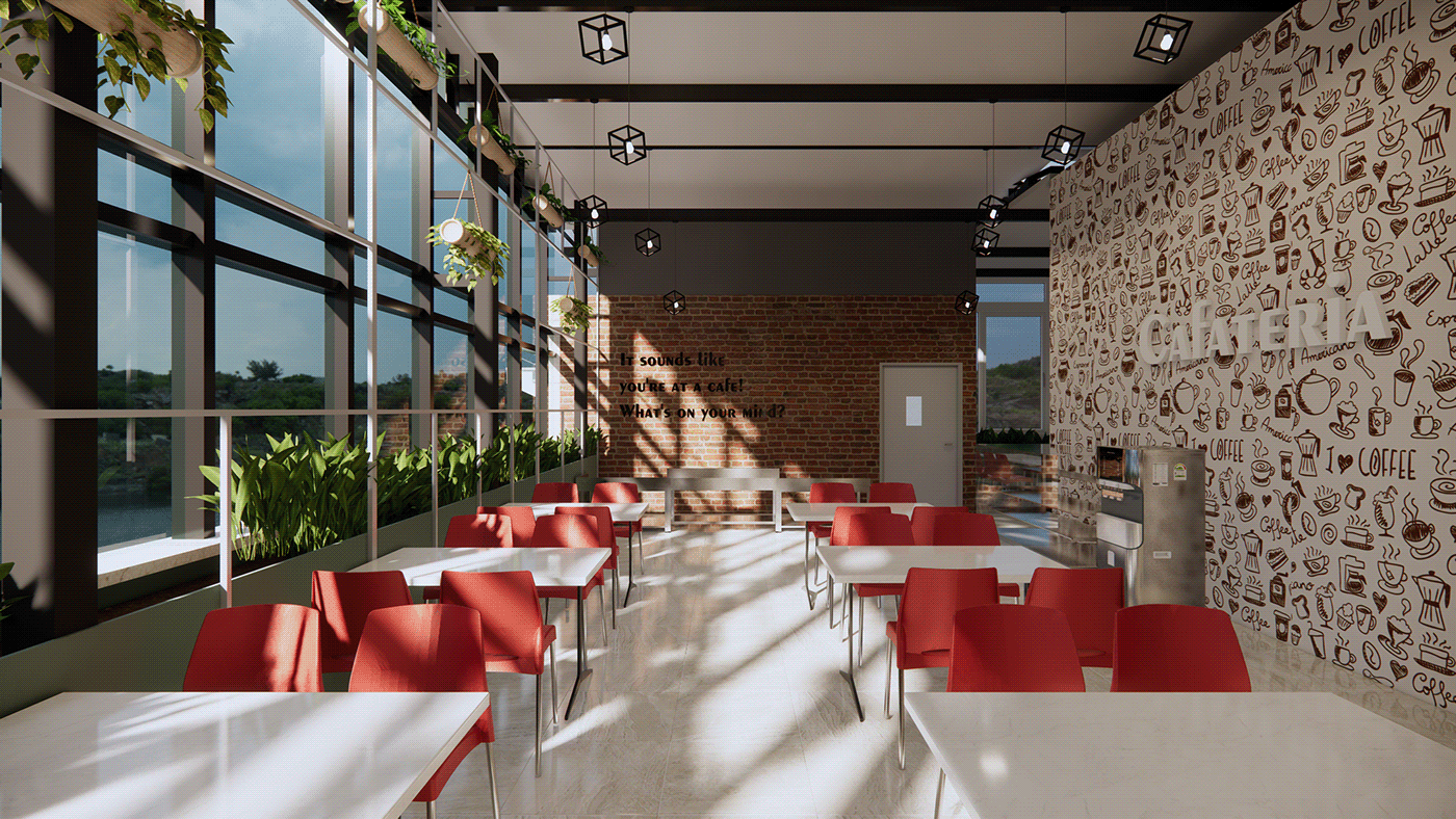 cafe design 3D visualization redner