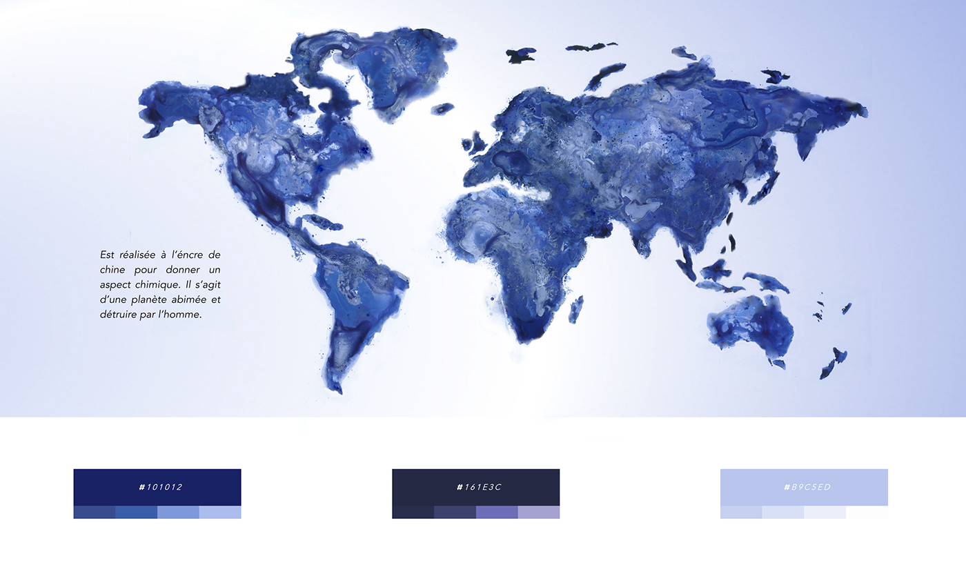cop21 paint map blue pollution degrees degres climate climat Ecology