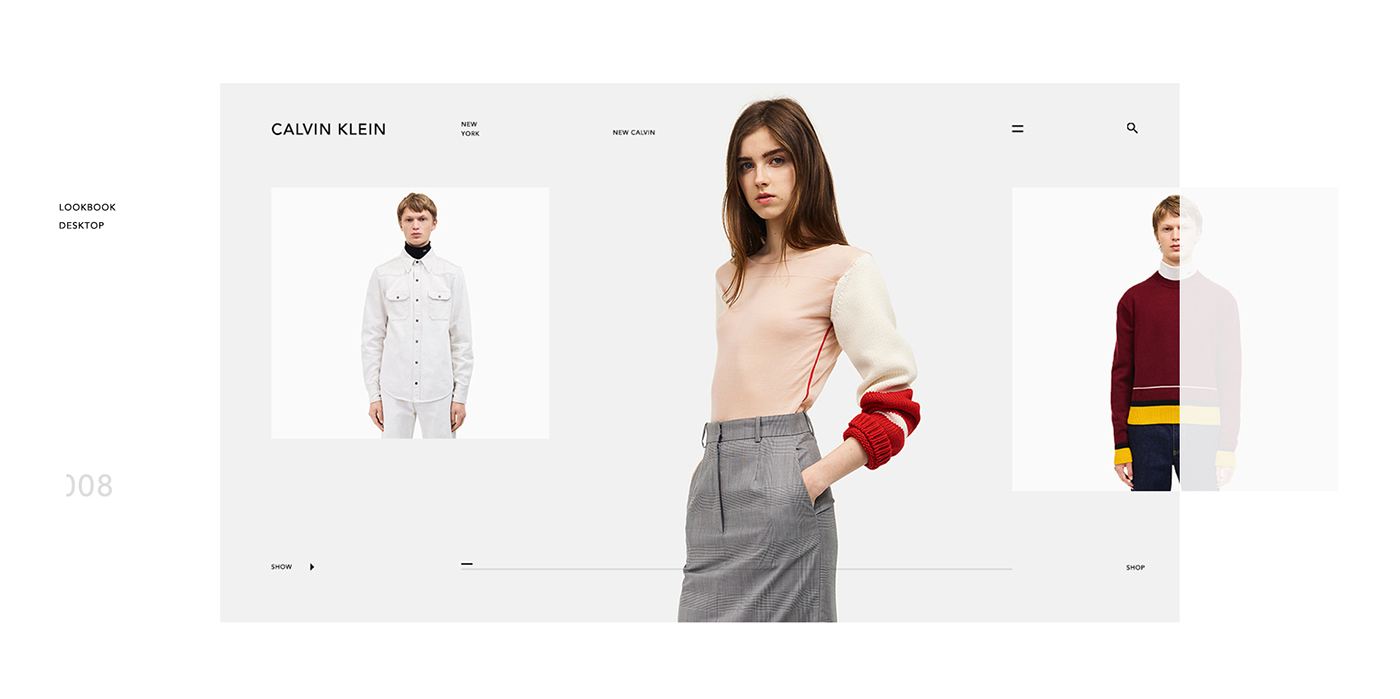 Calvin Klein Web concept motion ux Fashion  design shop art direction  mobile
