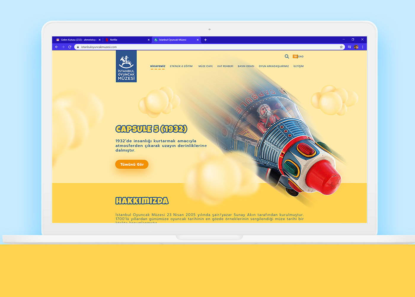 Web Design  oyuncak muzesi uı ux Time Machine Adobe XD design product animation  webpage Website