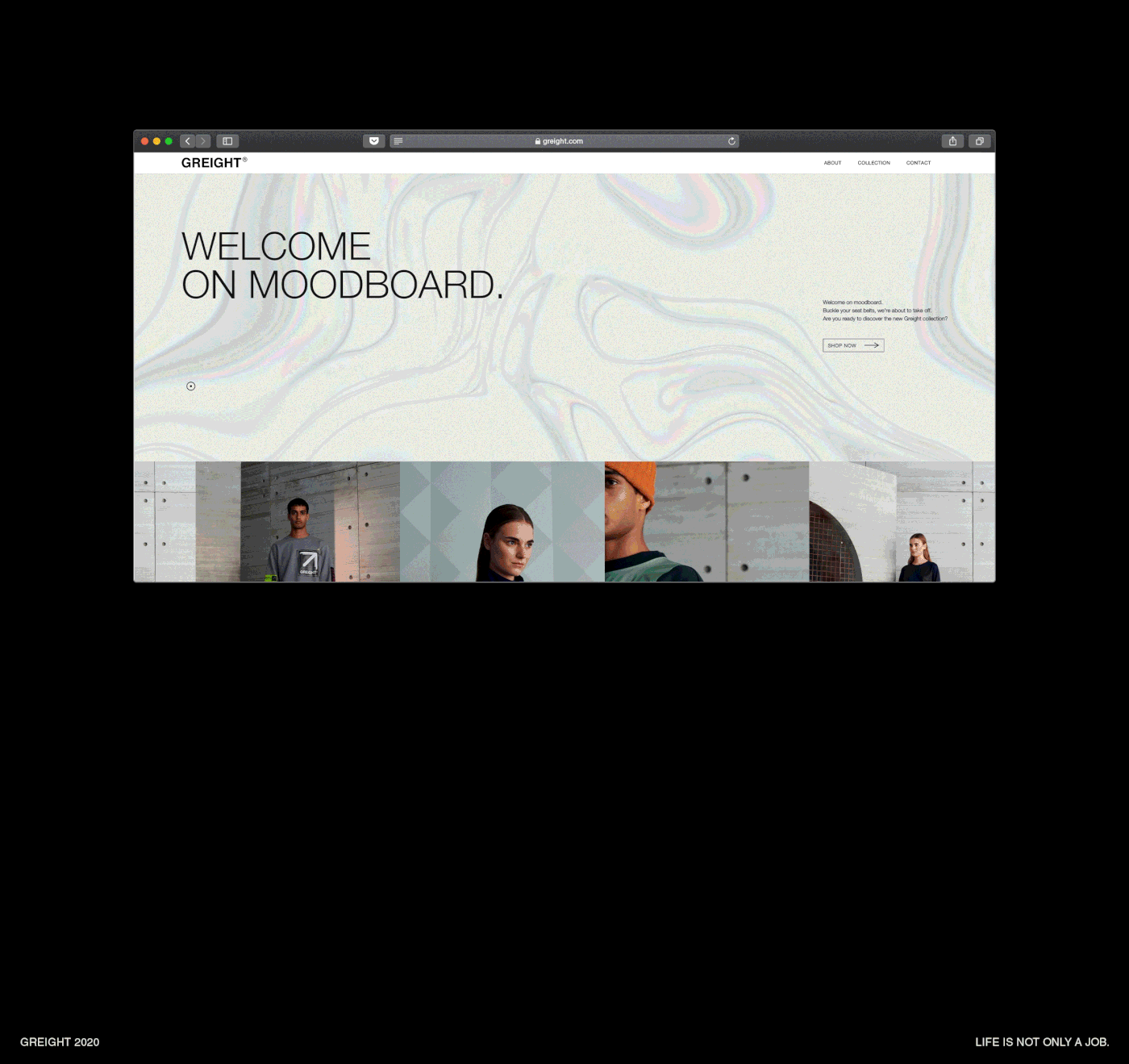 Collection Fashion  fosbury graphic design  greight interactive milan UI ux Webdesign