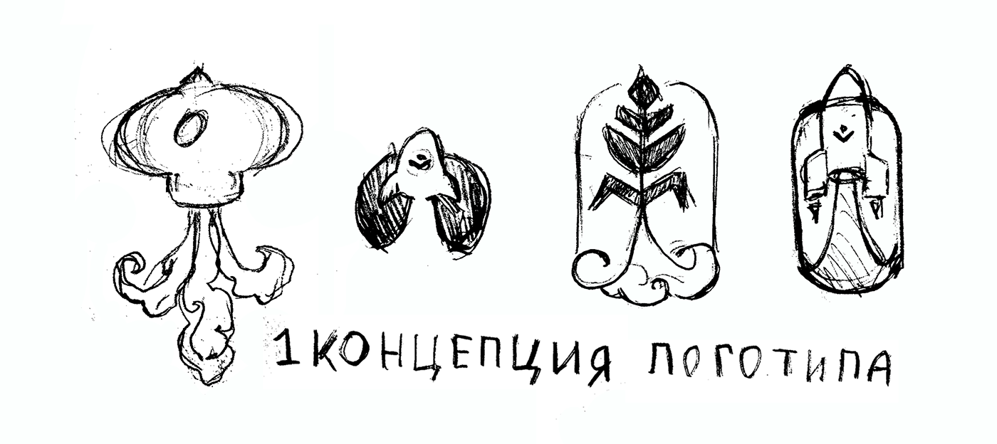 doodle Food  identity lettering logo microGREEN леттеринг логотип Микрозелень Россия