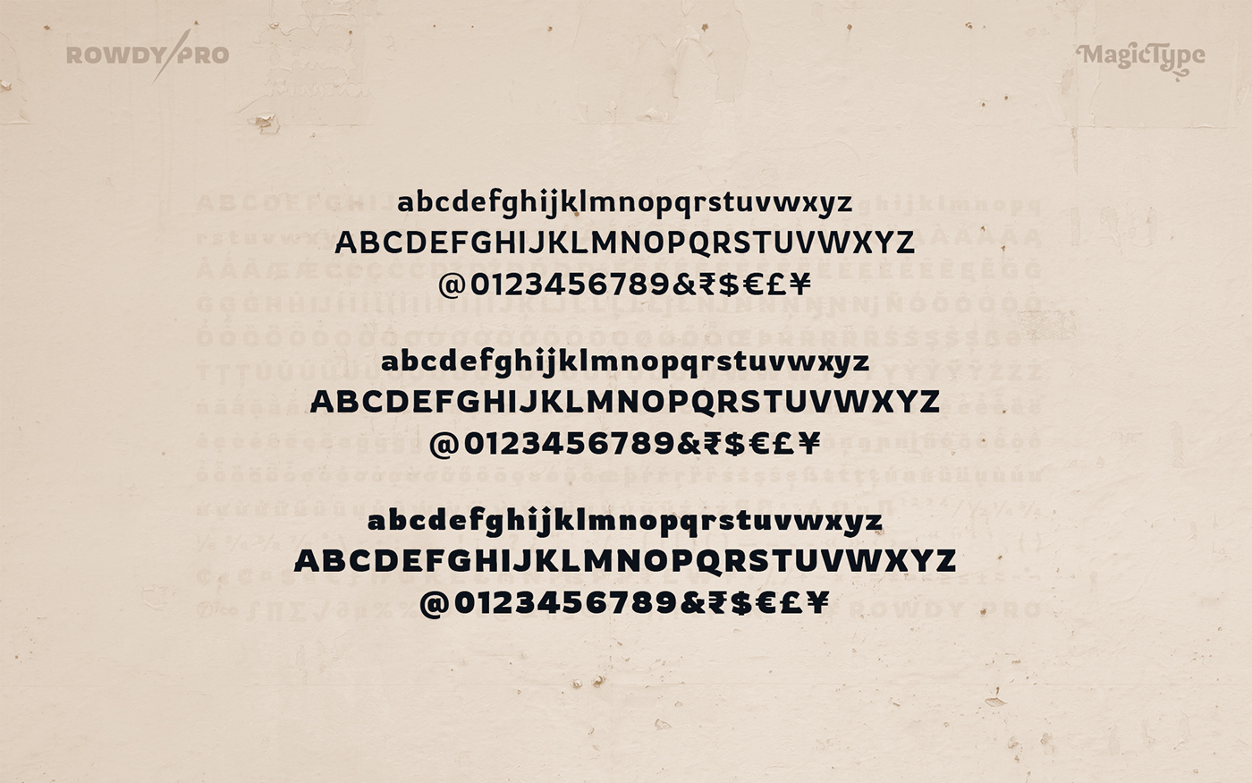 rowdy Typeface Display font Latin India rough grunge Bollywood action