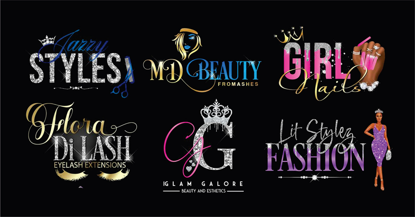 logo gliter logo luxury graphic design  brand identity Graphic Designer design