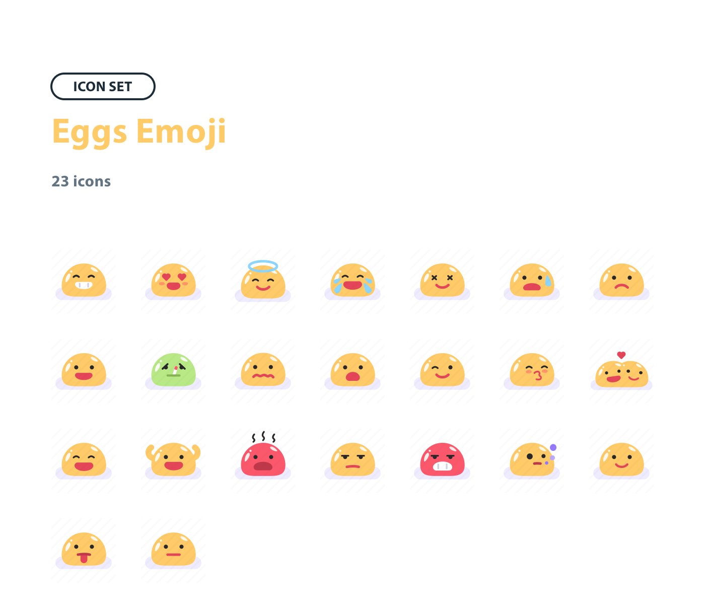 egg Emoji Emoticon icon pack icons smile sticker