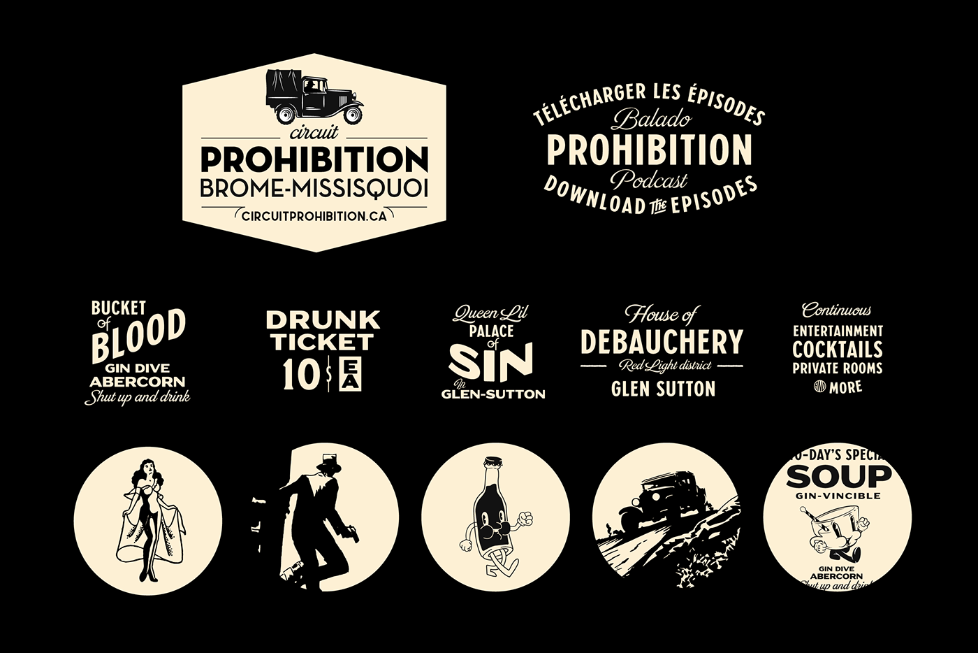 comics graphic design  heritage heritage signage podcast prohibition era tourism