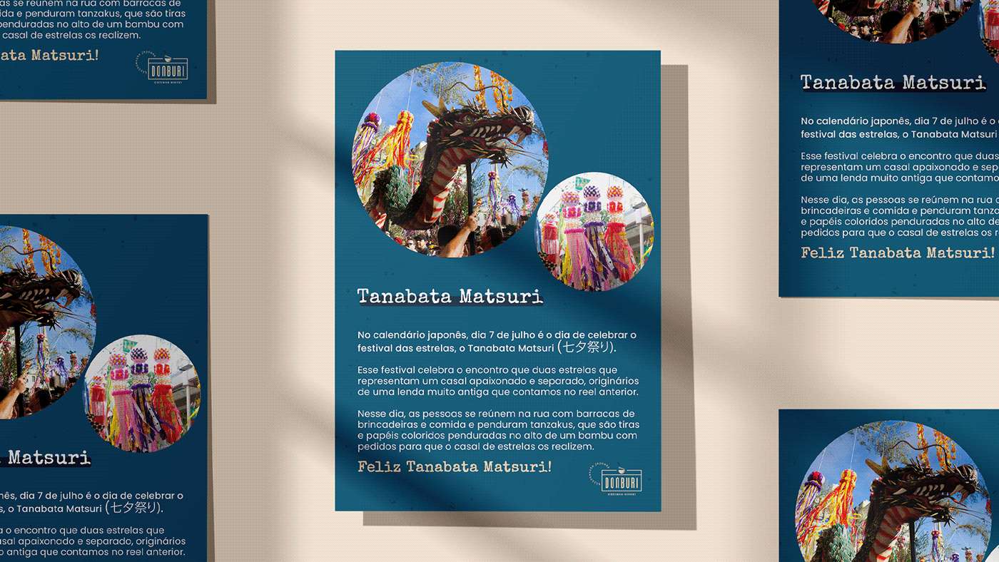 art direction  campaign campanha copywriting  design gráfico flyer graphic design  marketing   Social media post tanabata matsuri