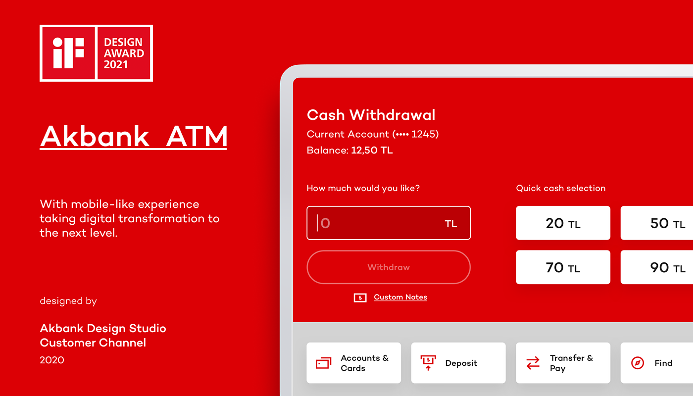 Akbank ATM banking app motion UI ux money