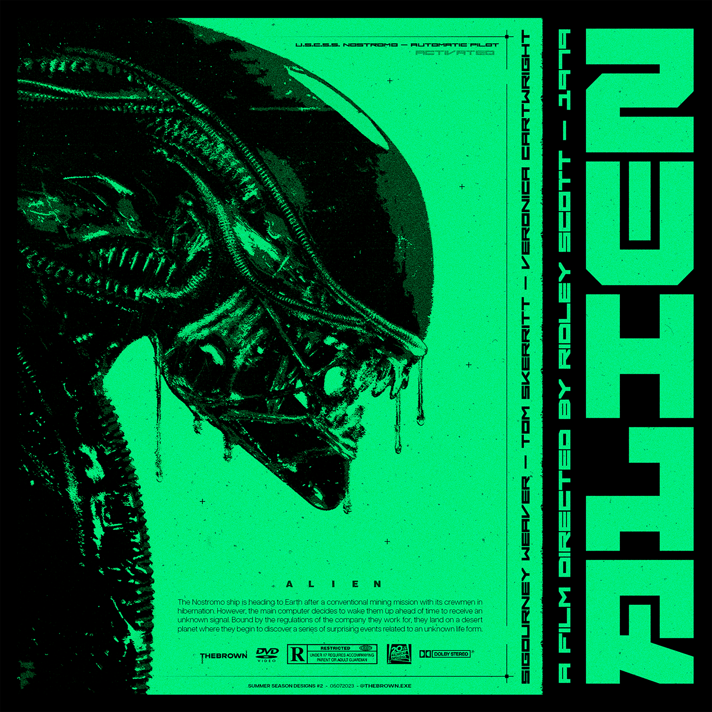 alien Ridley Scott design cover artwork Digital Art  vector graphic design  textures agressive
