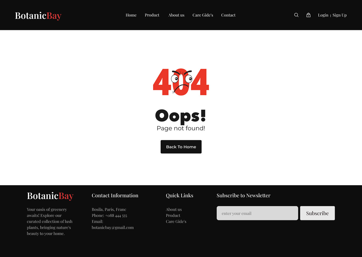 404 page 404 error page ui design ux user interface UI/UX Website design landing page UX design