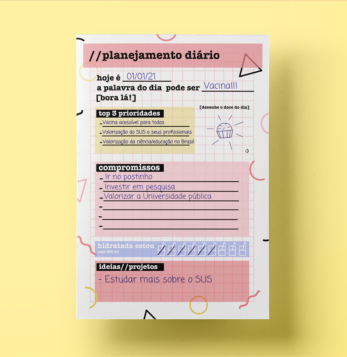 papelaria pink planner schedule Stationery