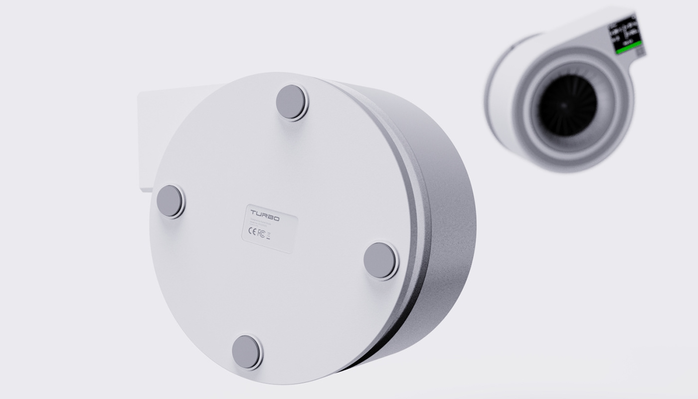 air purifier cad industrial design  minimal product design  rendering Renders ux