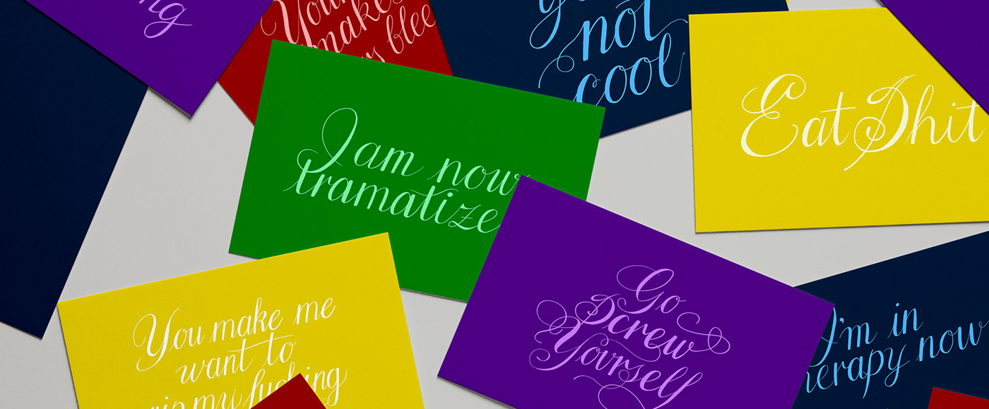 greeting cards Handlettering lettering Stationery