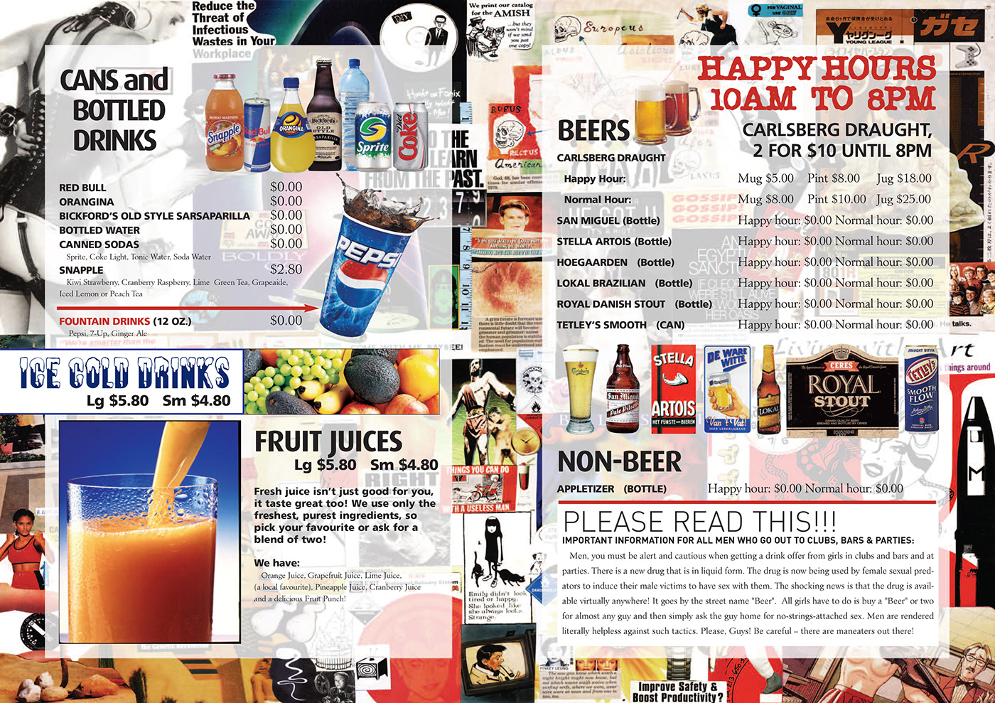 bar marketing Gashaus Marketing collateral menu design music bar Nightlife posters