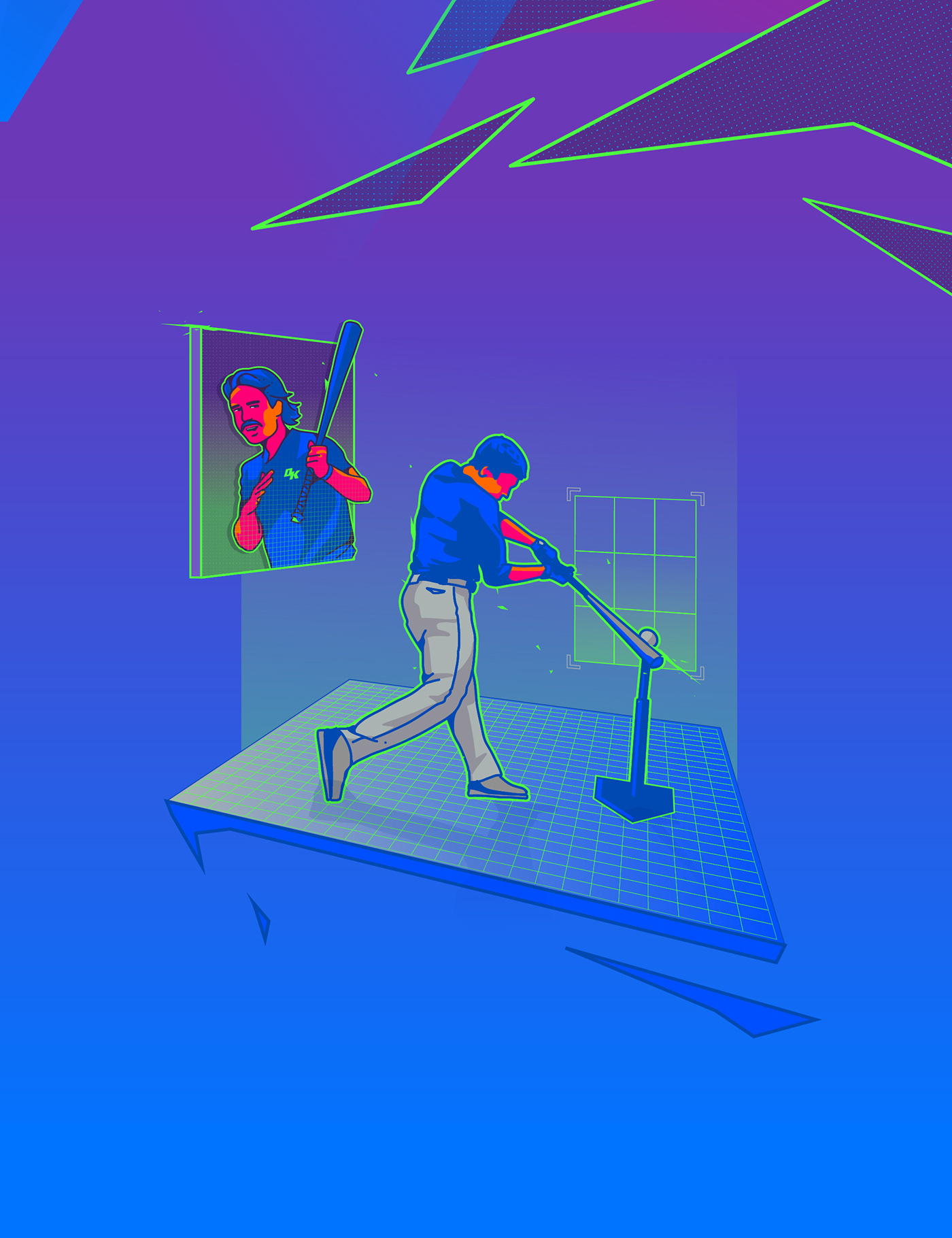 baseball mlb Technology UI/UX ILLUSTRATION  graphic design  branding  diamond  adobe illustrator Experience