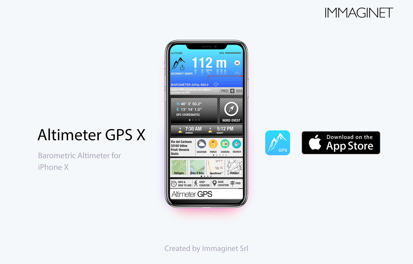 Altimeter app iOS App iphone app iPhone altimeter app ui design