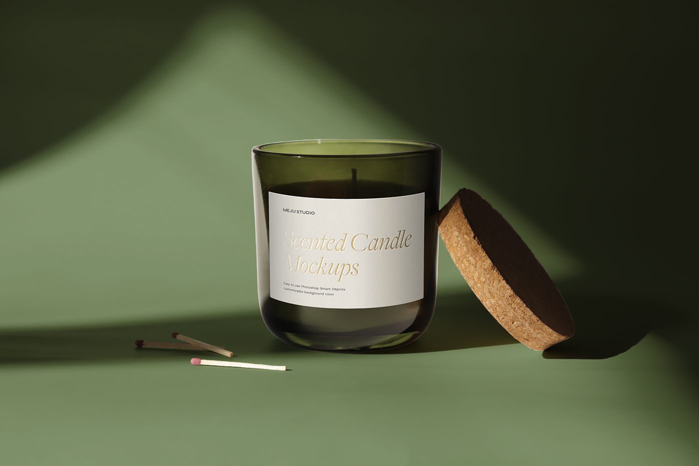 candle jar candle mockup glass candle label mockup lifestyle Matches Packaging product design 