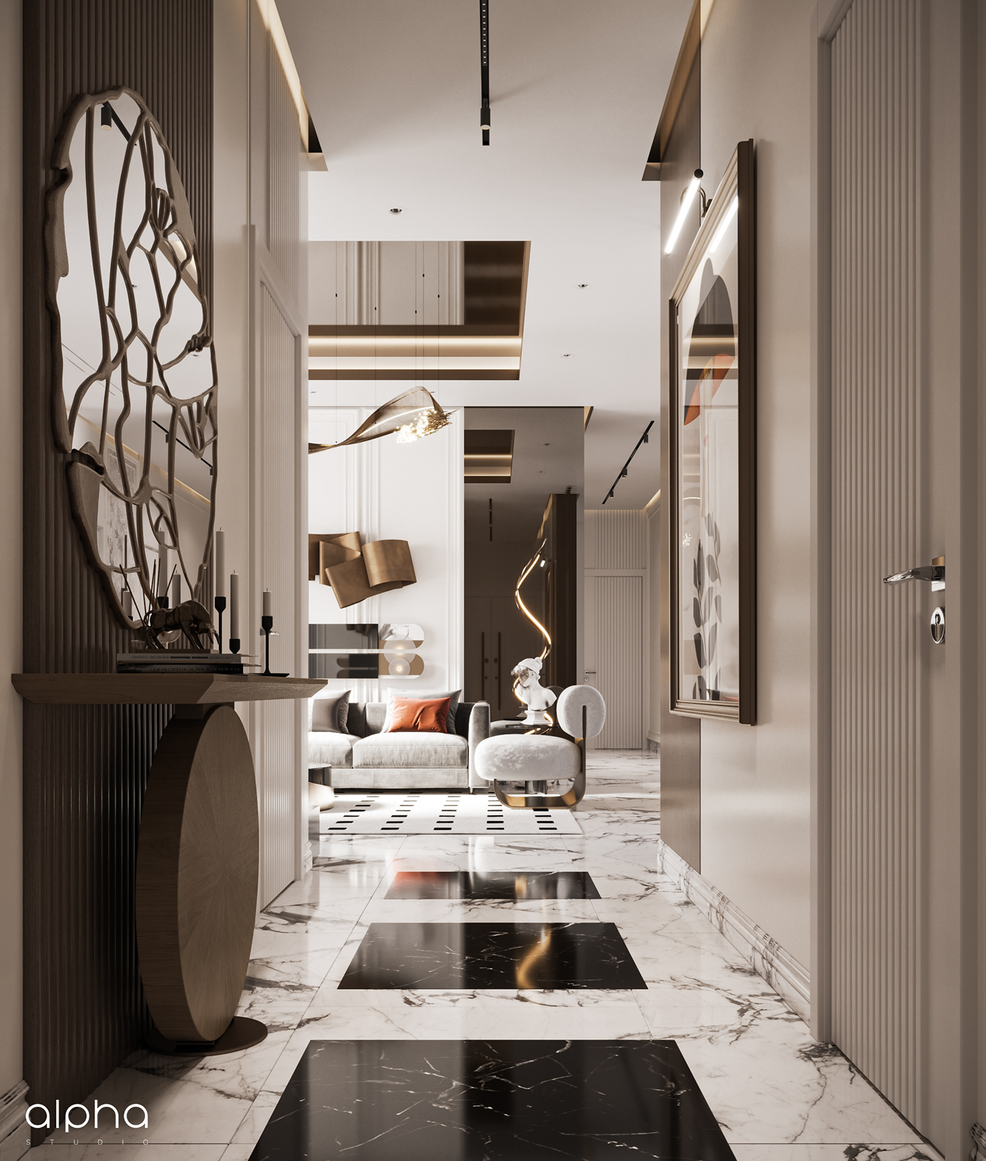 apartment Villa design architecture visualization interior design  modern 3ds max Interior Render