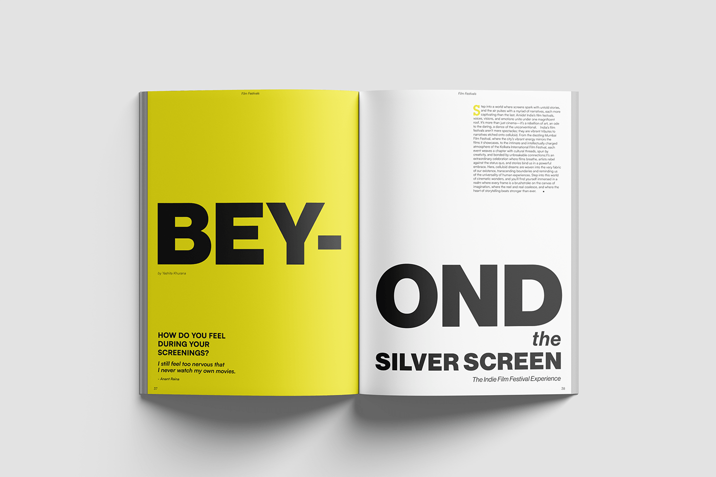 Magazine design editorial design  Layout Design InDesign magazine print publication indie film