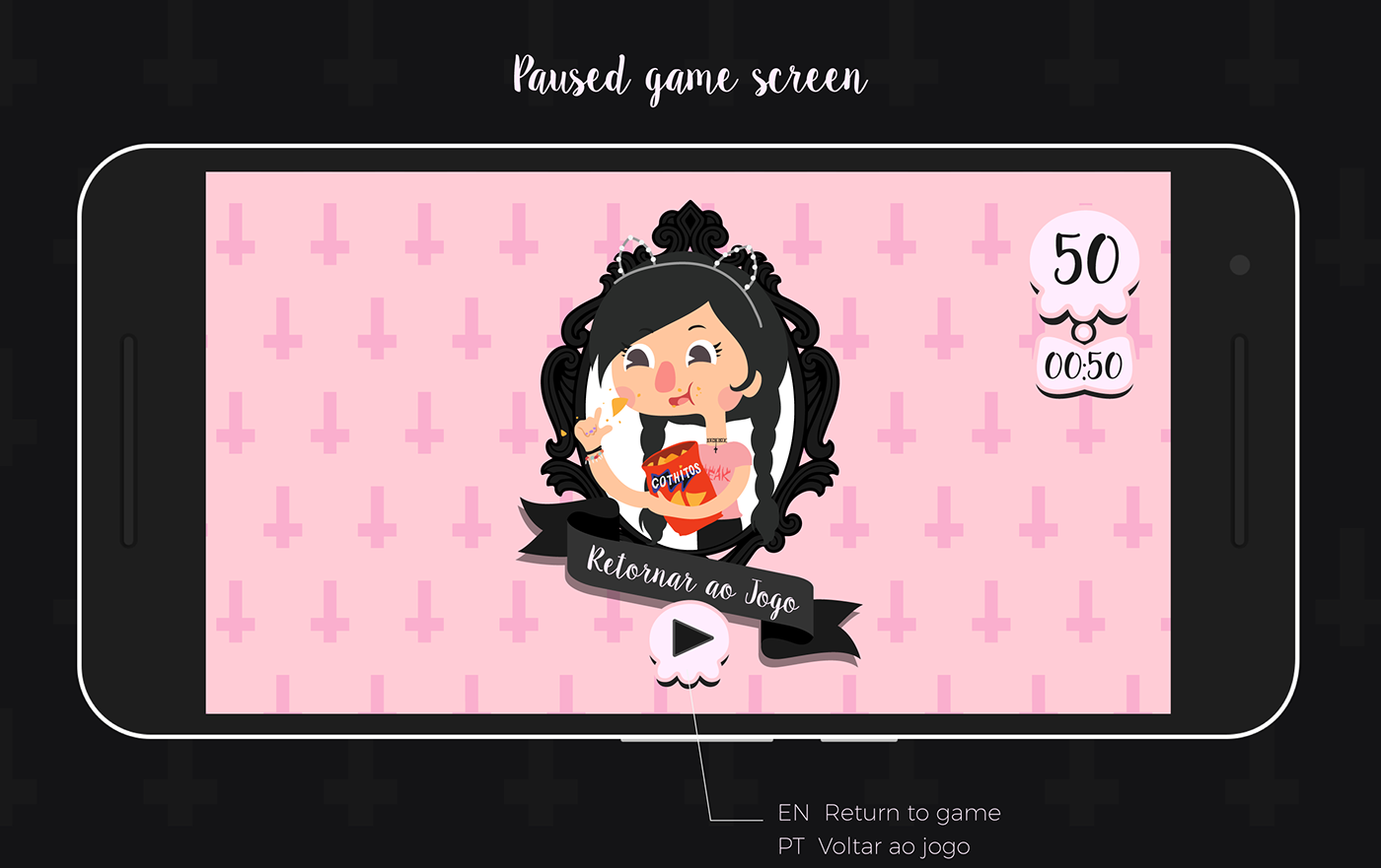 game vector art vector mobile mobile game girl cute sweet goth