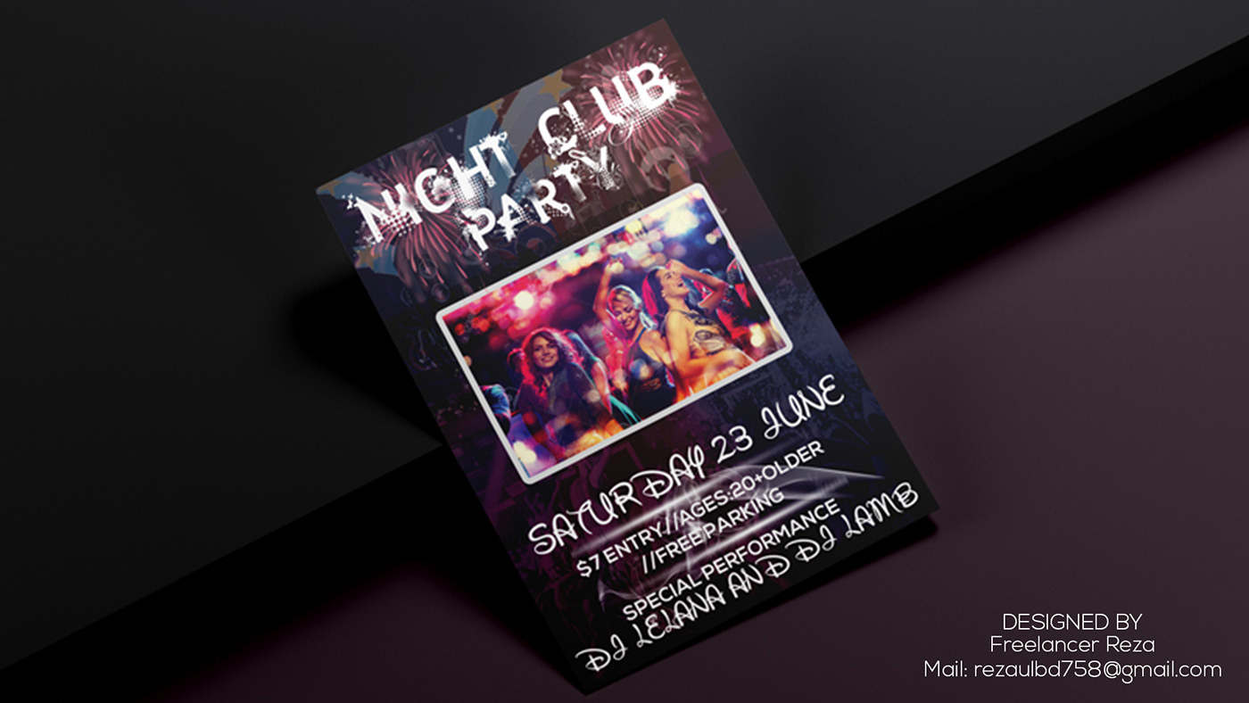 a4 ad brochure club design flyer flyers modern party poster