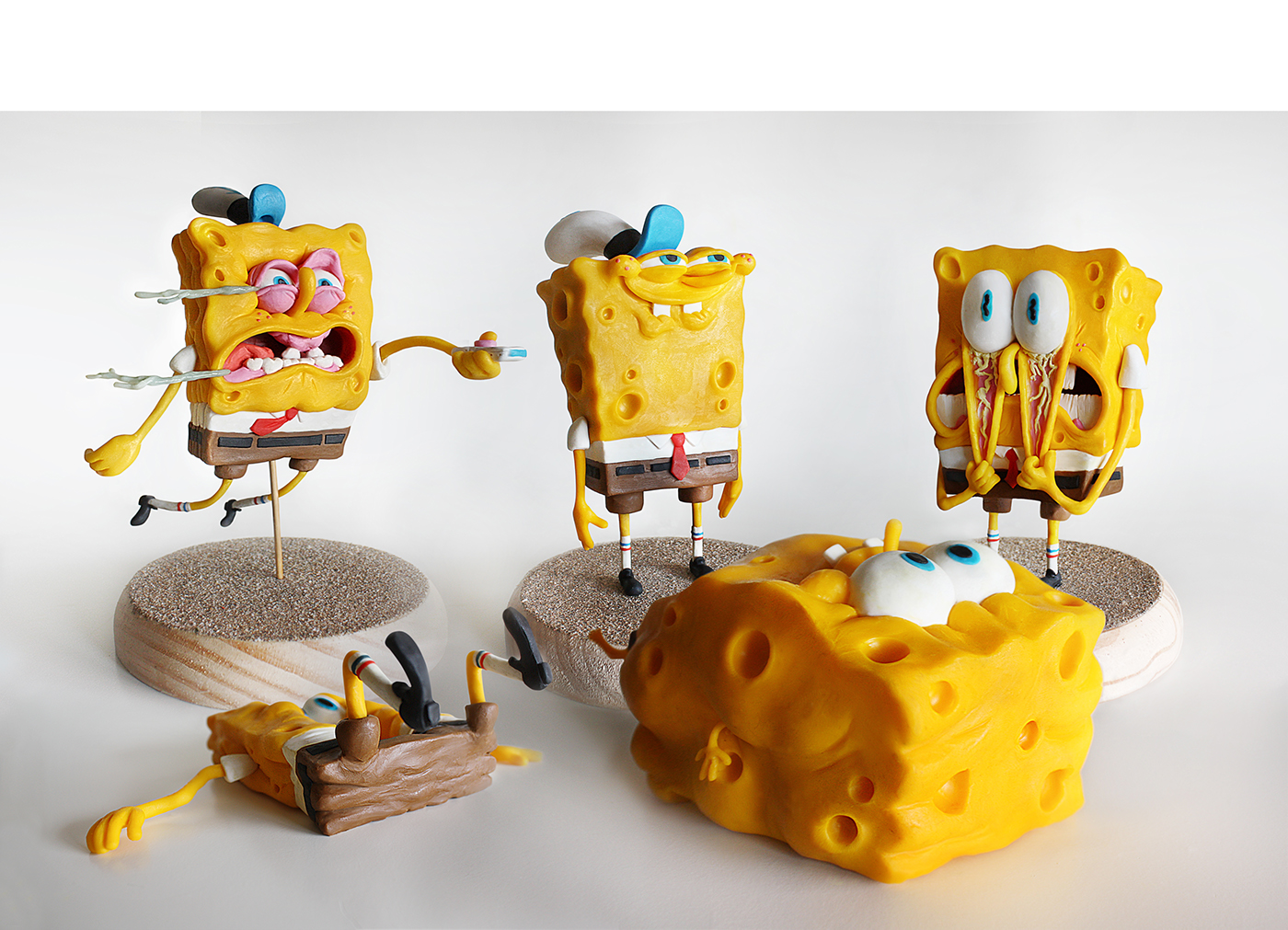 clay spongebob Sponge Plasticine burguer art toy nickelodeon RobertryanCory