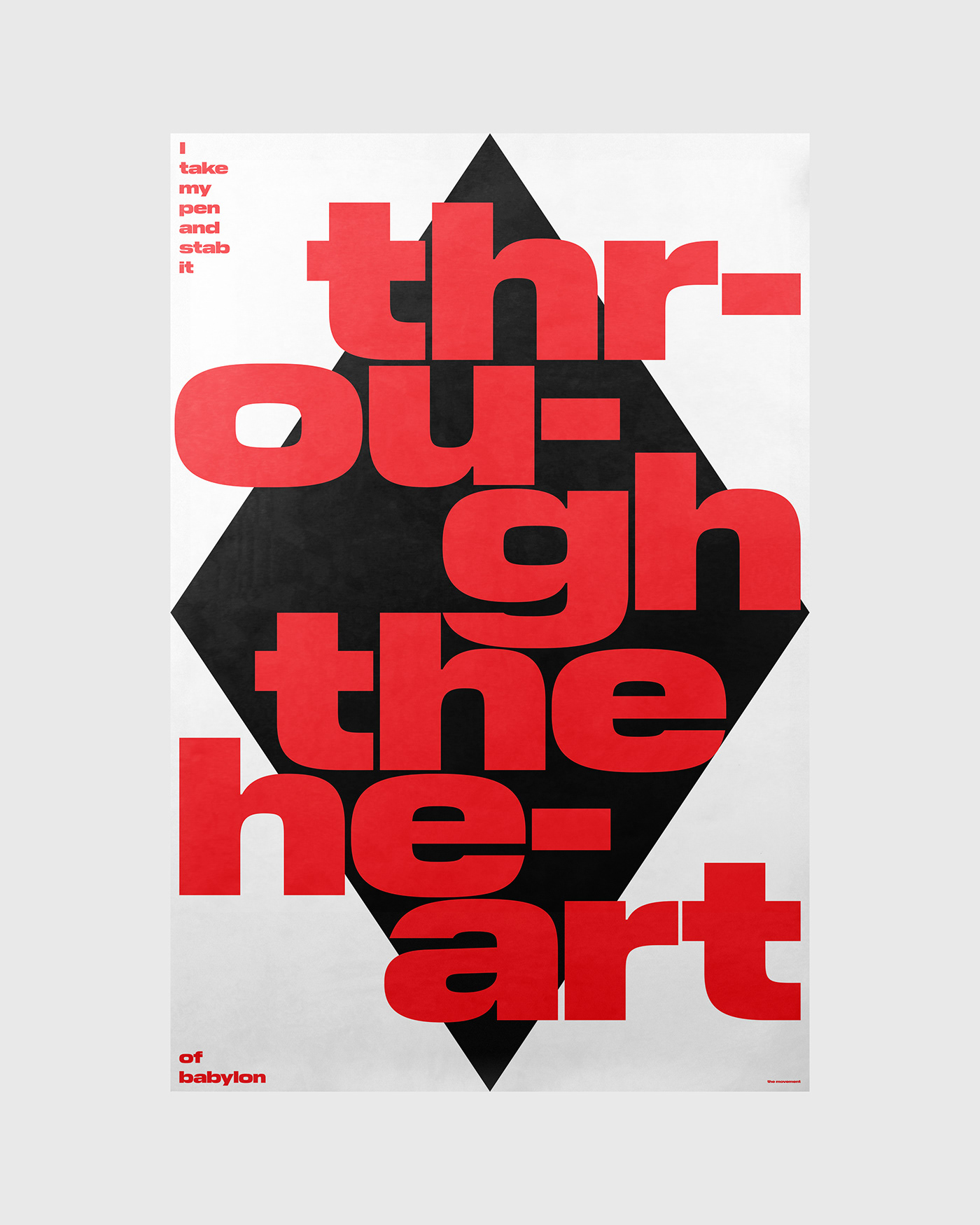 Through The Heart poster by Xtian Miller